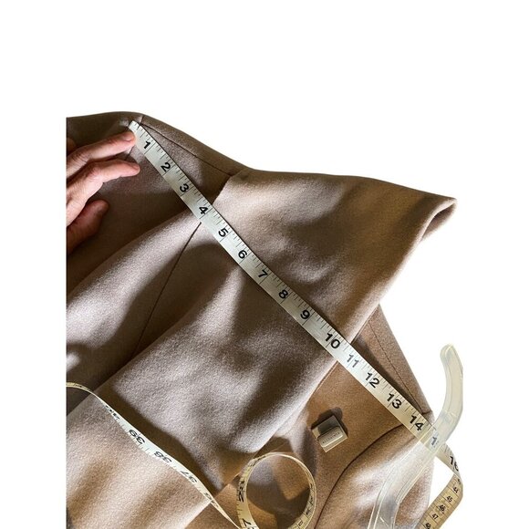 AllSaints City Monument Coat Italian Wool Draped Asymmetric US 2 Blush Beige - Picture 16 of 16